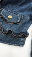 Giacca corta denim zip MOSCHINO JEANS