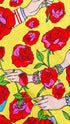 T-shirt in cotone con rose