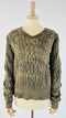 Maglia a V a trecce