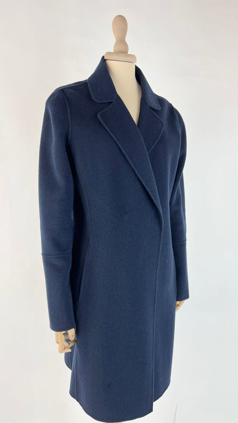 Cappotto in lana blu