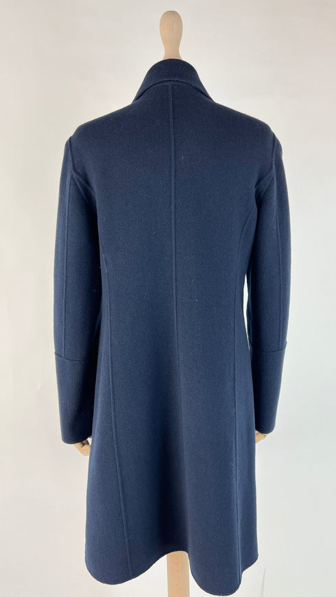Cappotto in lana blu