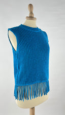 Top azzurro frange Valentino Rama