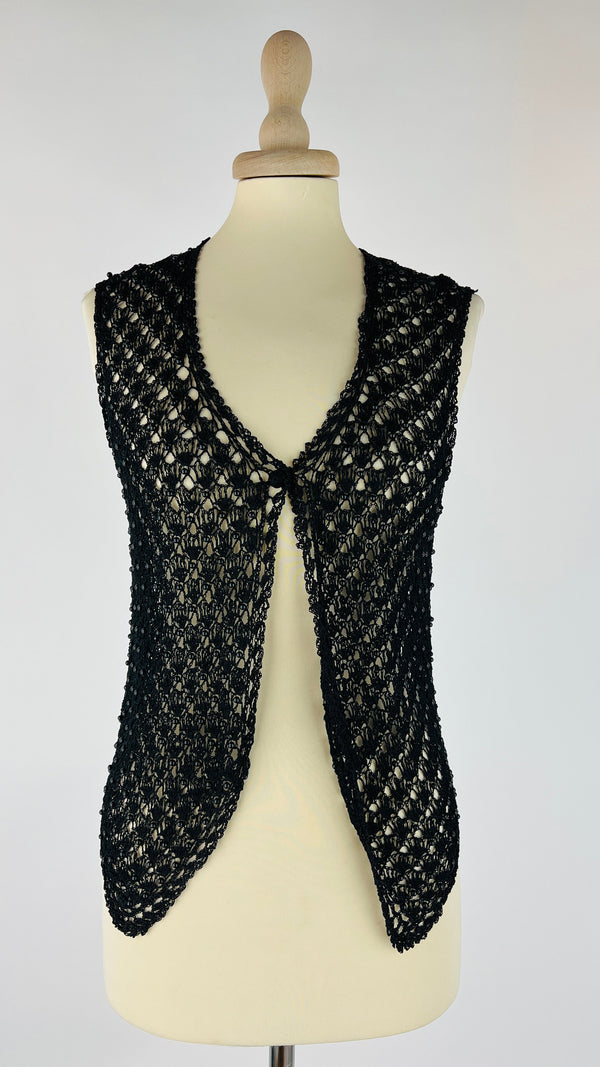 Gilet pizzo e perline