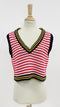 Gilet maglia a righe