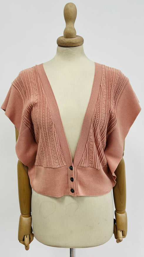 Gilet cropped tricot