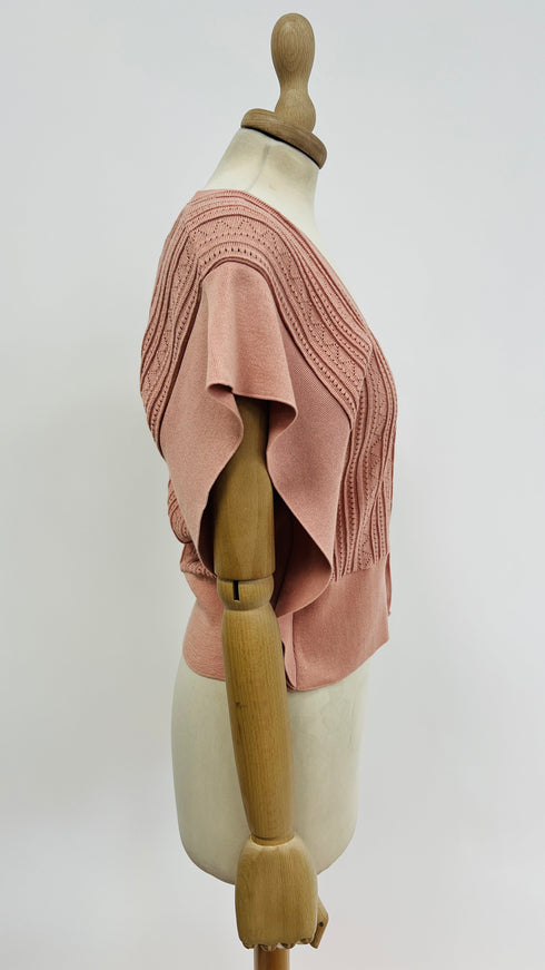 Gilet cropped tricot