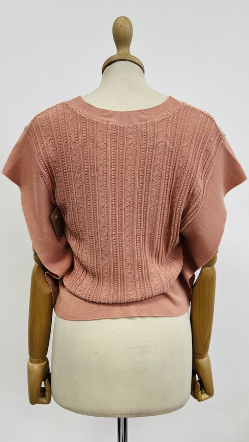 Gilet cropped tricot