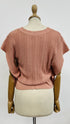Gilet cropped tricot