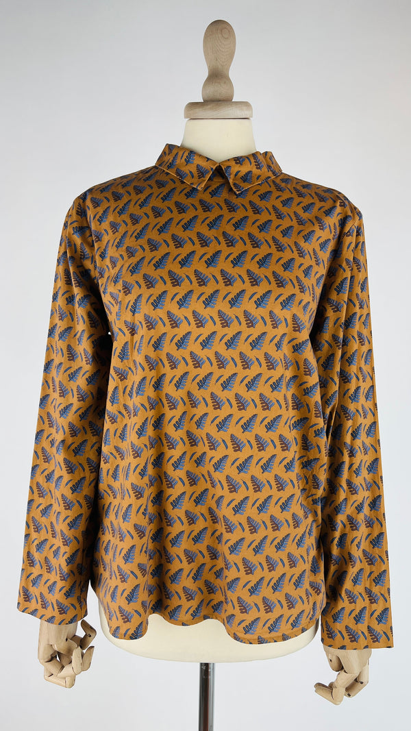 Blusa stampa foglie