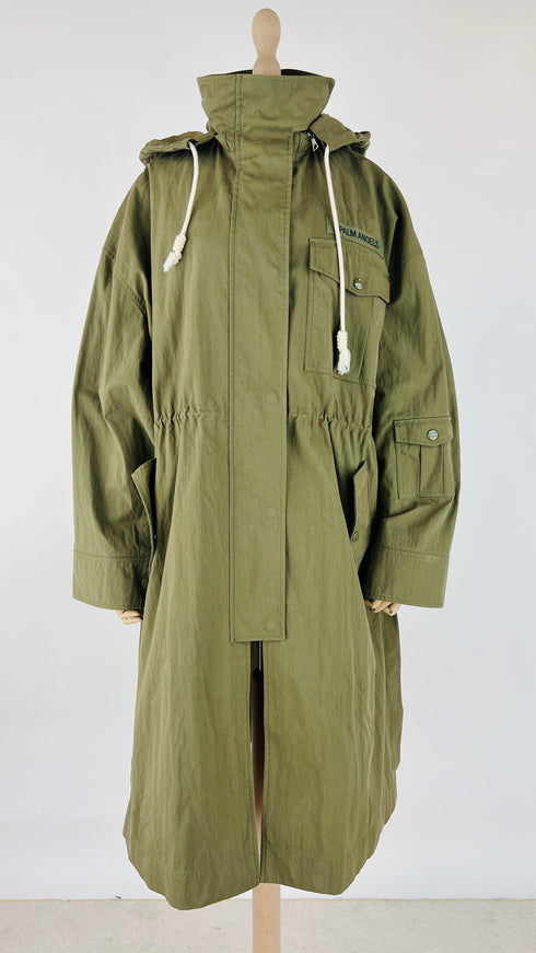 Parka lungo con logo