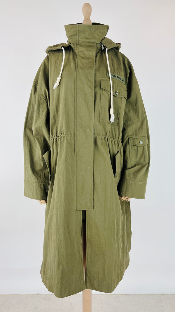 Parka lungo con logo