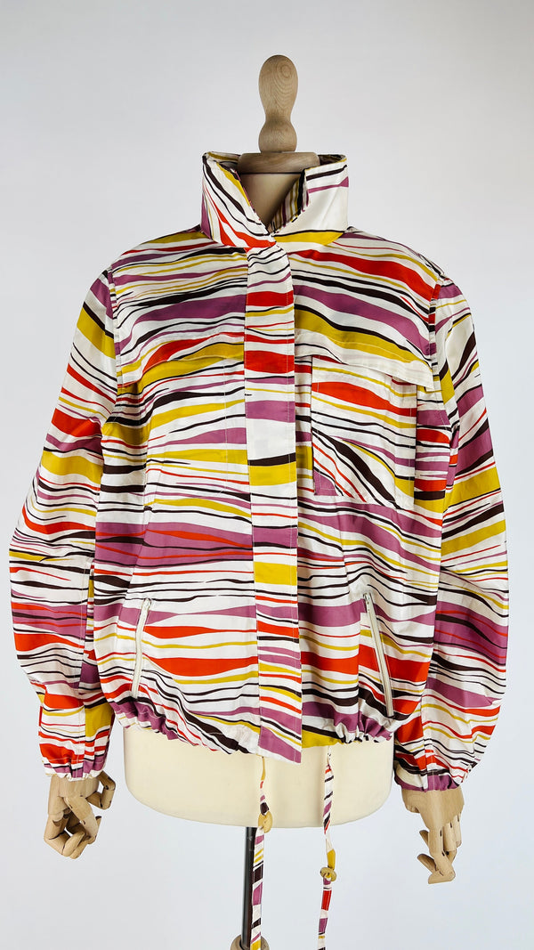 Giacca tecnica righe multicolore