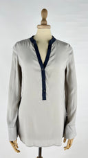 Camicia seta scollo V HERNO