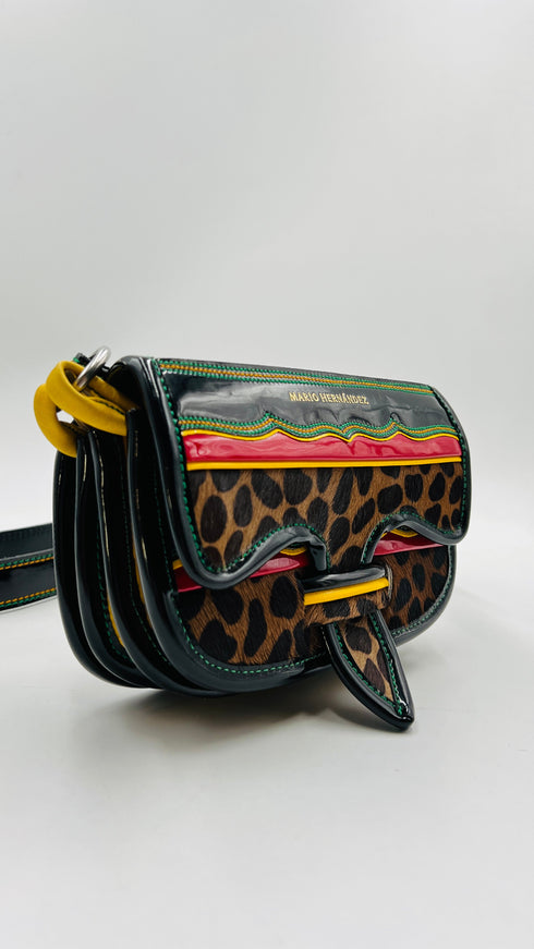 Borsa "Carriel leopardo" mini