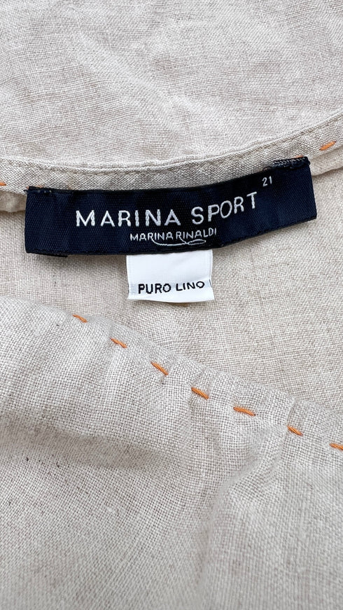 Top in lino ricamato