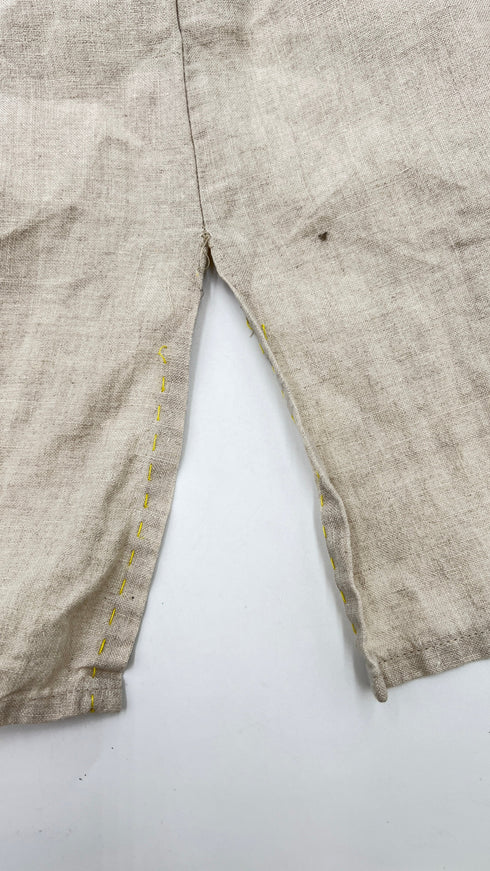 Top in lino ricamato