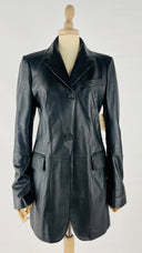 Blazer in pelle nero Sportmax