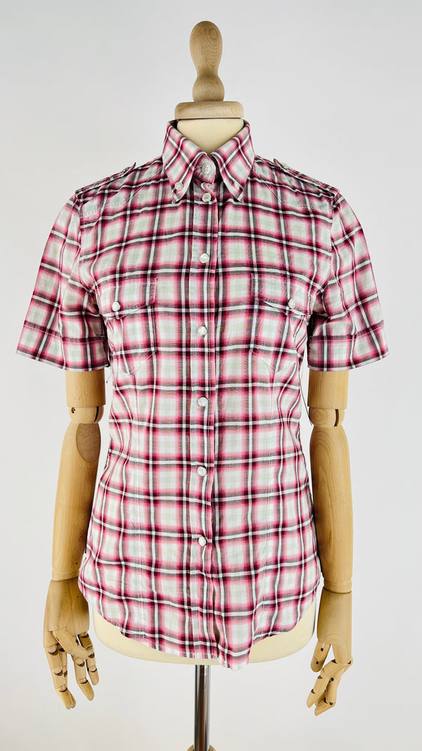 Camicia a maniche corte a quadri