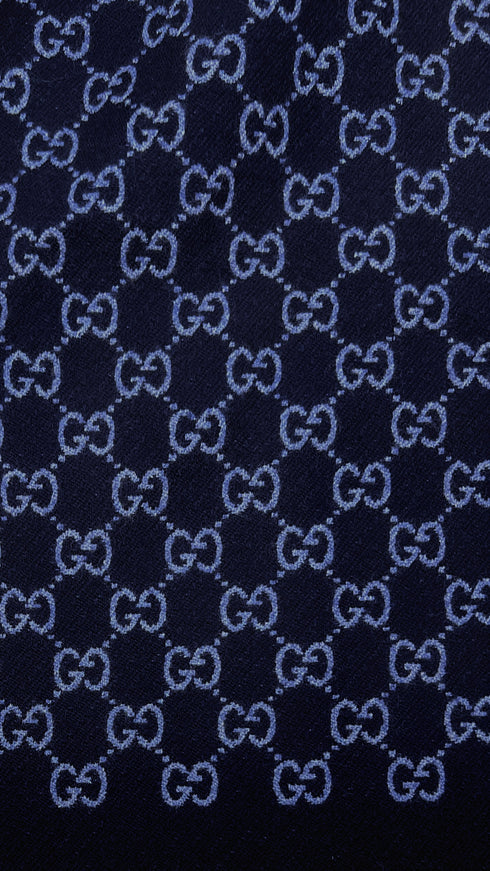 Sciarpa monogram blu