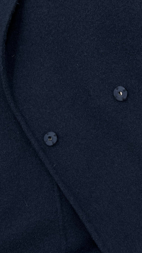 Cappotto in lana blu