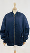 Bomber in raso blu