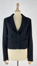 Giacca corta in lana nera BALLY