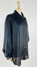 Camicia over nero lucido Diesel