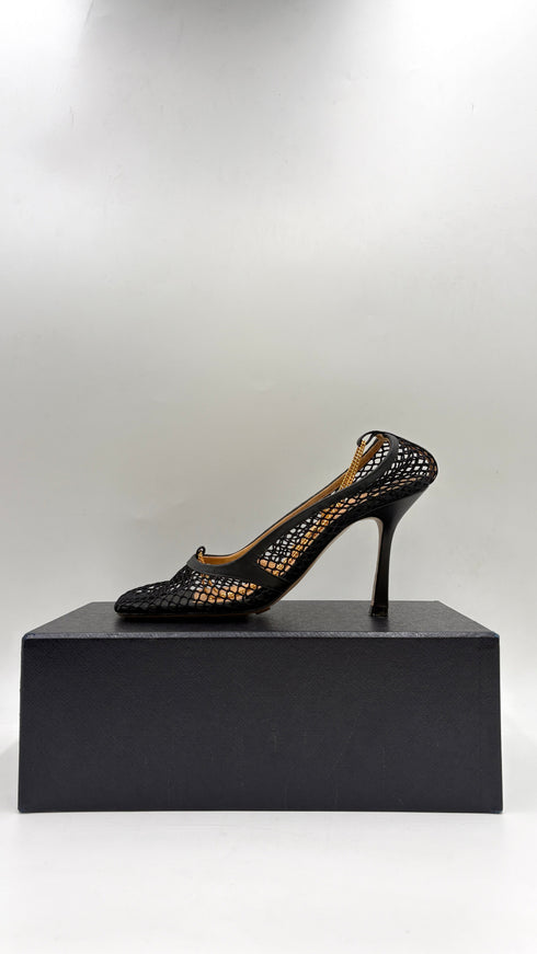 Décolleté in mesh nera N.39