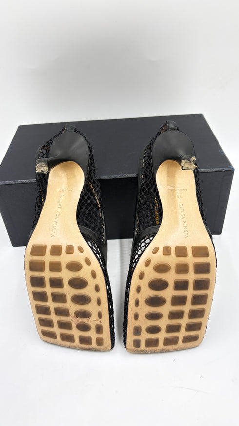 Décolleté in mesh nera N.39