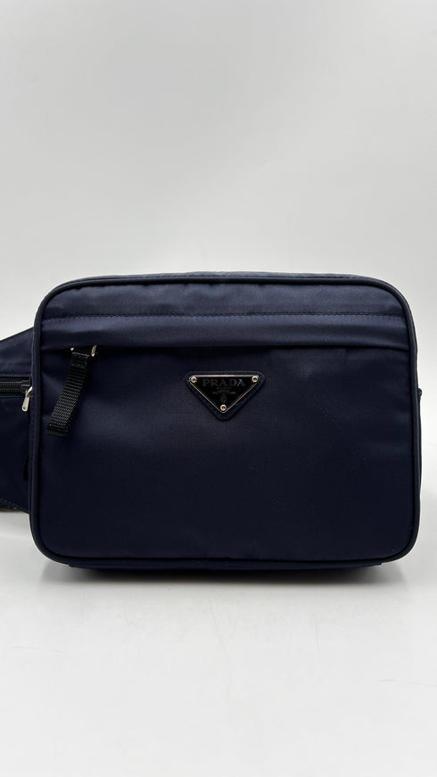 Marsupio nylon blu