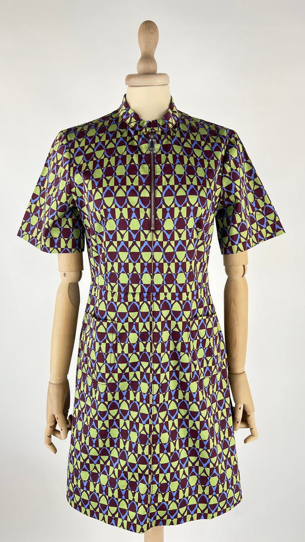 Abito corto stampa astratta