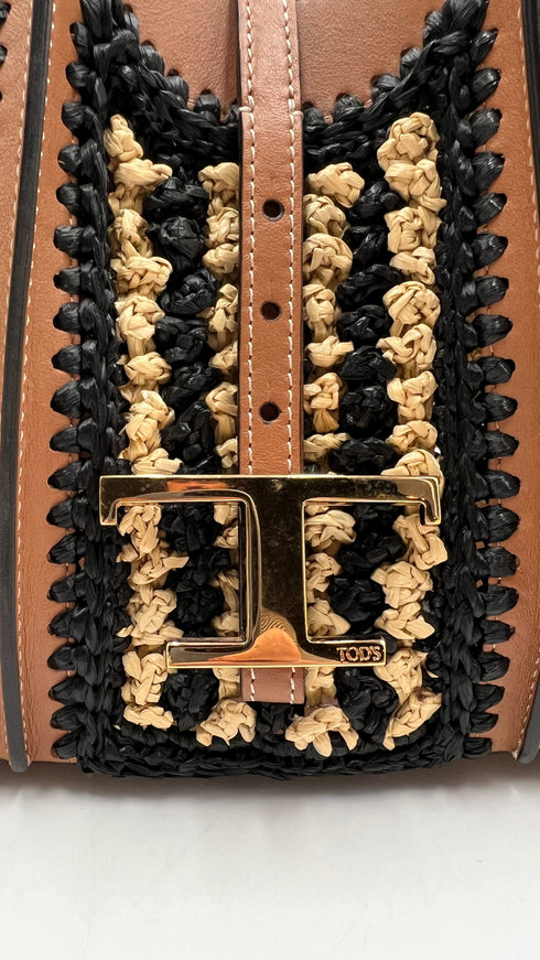 Borsa T-Timeless mini in raffia
