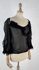 Blusa con volant semitrasparente CHLOè