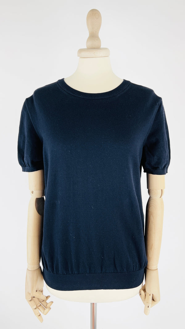 Maglia girocollo blu