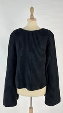 Maglia boxy nera Lolou Studio