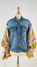 Giacca denim maniche multicolor MatiMì