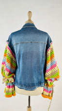 Giacca denim maniche multicolor MatiMì