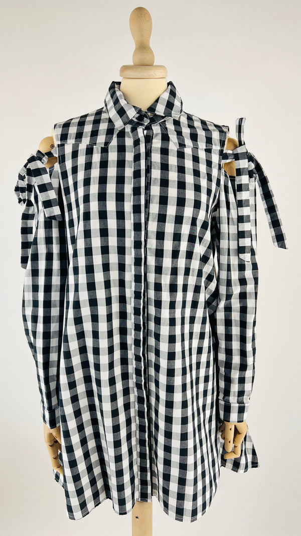 Maxi camicia in vichy