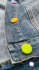 Giacca denim maniche multicolor MatiMì