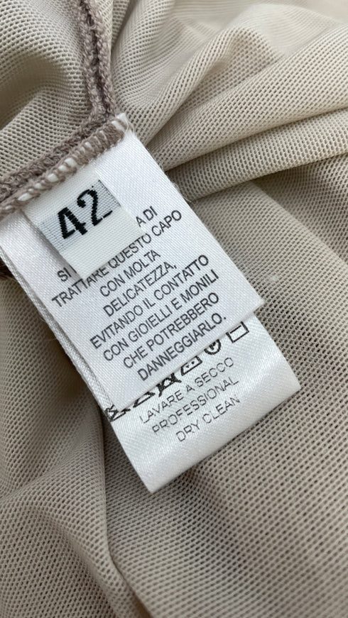 Abito lungo in maglia goffrata
