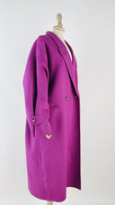 Cappotto color magenta 100% cashmere Super Blond