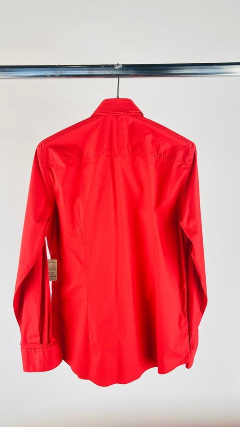 Camicia rossa slim-fit