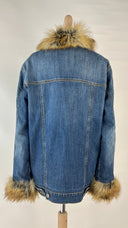 Giacca denim con pelliccia MOSCHINO COUTURE