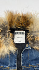 Giacca denim con pelliccia MOSCHINO COUTURE