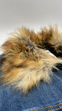 Giacca denim con pelliccia MOSCHINO COUTURE