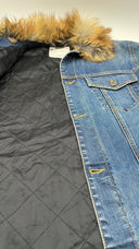 Giacca denim con pelliccia MOSCHINO COUTURE