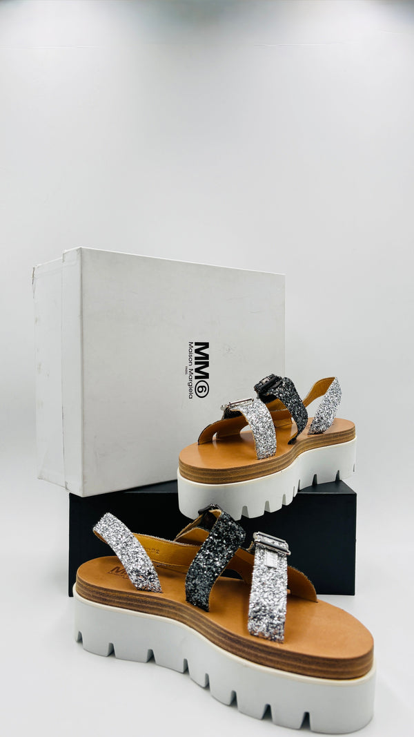 Sandalo platform glitter