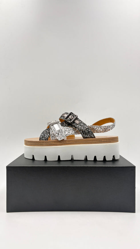 Sandalo platform glitter