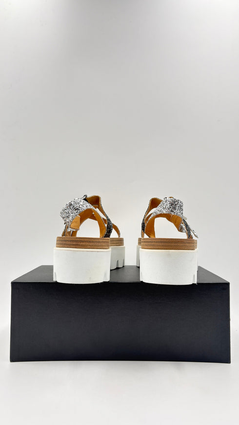 Sandalo platform glitter
