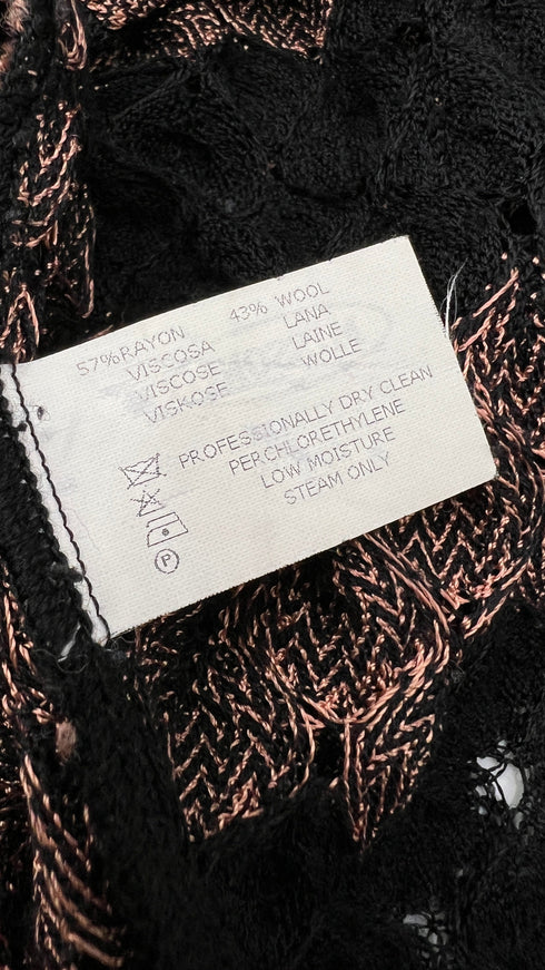 Abito corto vintage maglia rilievo righe